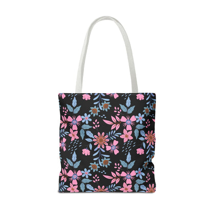 Tote Bag - Floral - Black