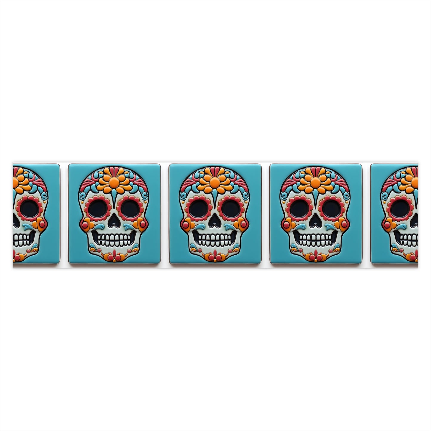 Sugar Skull Bumper Stickers 006, Day of the Dead Dia de Los Muertos, Halloween Decor - Car Decals, Laptop Stickers