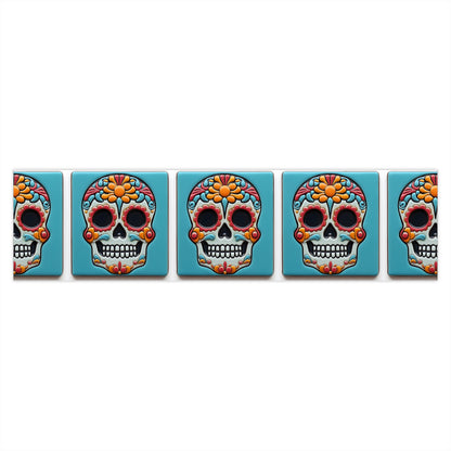 Sugar Skull Bumper Stickers 006, Day of the Dead Dia de Los Muertos, Halloween Decor - Car Decals, Laptop Stickers