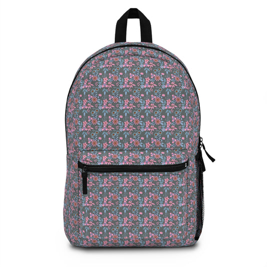 Backpack - Floral - Grey