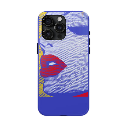 Tough Phone Cases Pop Art Modern Edge 01 Blue