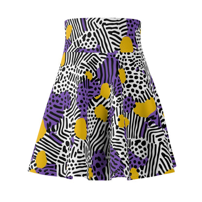 Women's Skater Skirt Memphis Purple 04