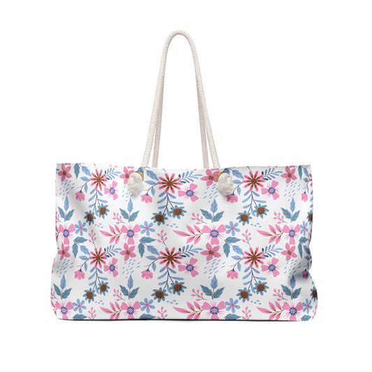 Weekender Bag - Floral - White