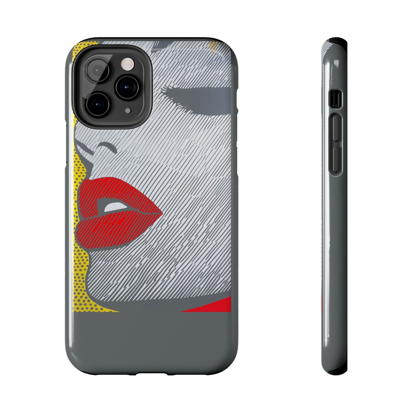 Tough Phone Cases Pop Art Modern Edge 01 Gray