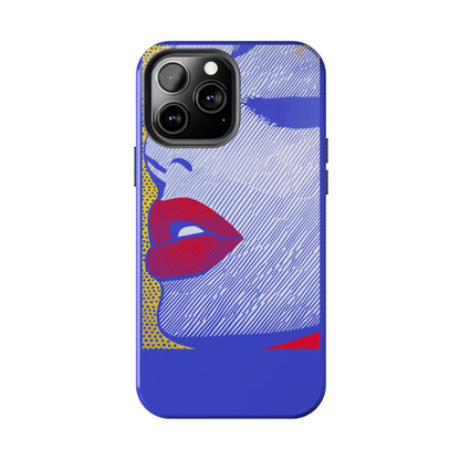 Tough Phone Cases Pop Art Modern Edge 01 Blue