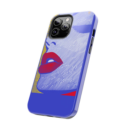 Tough Phone Cases Pop Art Modern Edge 01 Blue