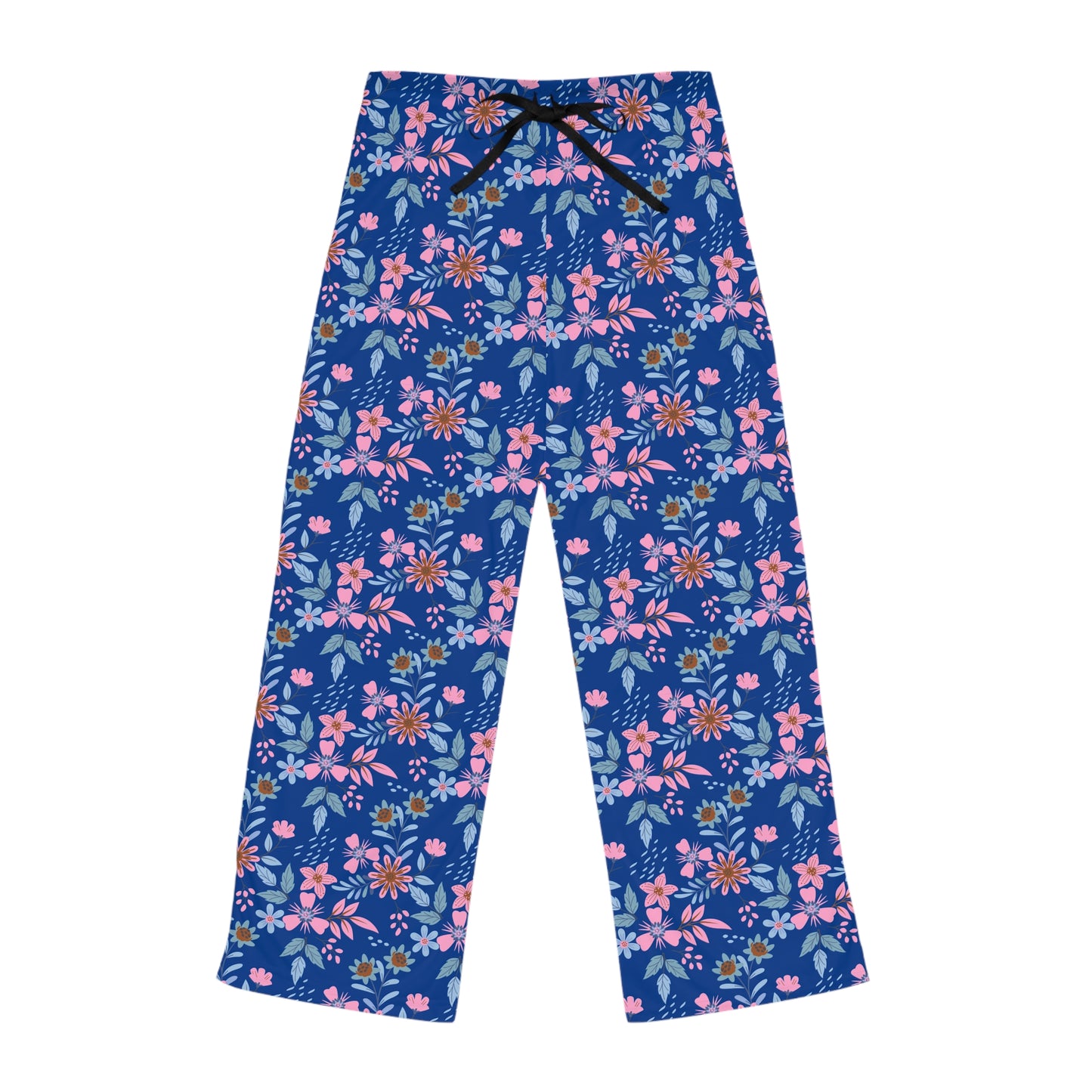 Women's Pajama Pants - Floral - Blue