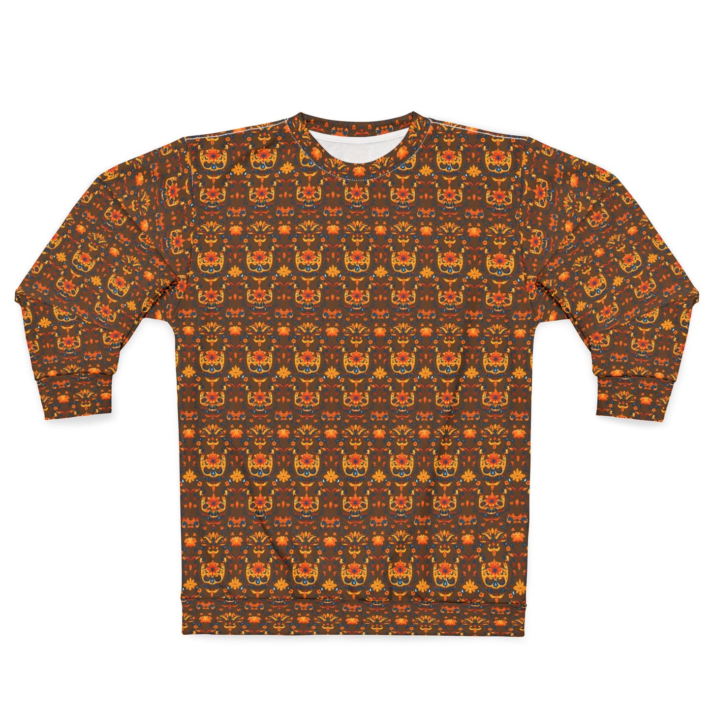 Unisex Sweatshirt Day of the Dead Dia de Los Muertos Sugar Skull Brown