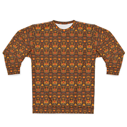 Unisex Sweatshirt Day of the Dead Dia de Los Muertos Sugar Skull Brown