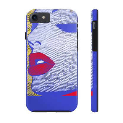 Tough Phone Cases Pop Art Modern Edge 01 Blue