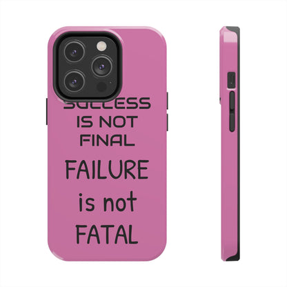 Tough Phone Cases,  Just Saying Pink 01 Custom Design Fun Unique Cover, a Gift for Tech Lover