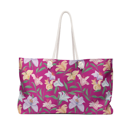 Weekender Bag - Flower  Bouquets - Pink