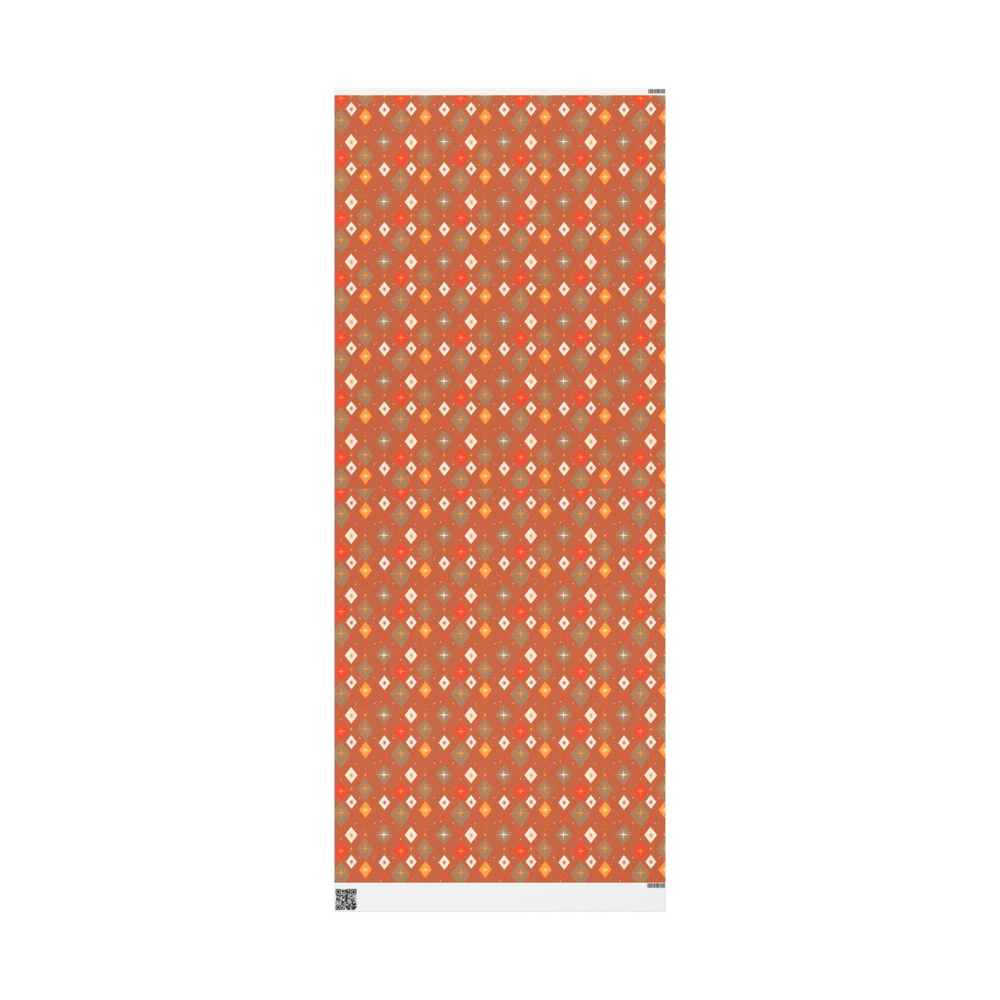 Wrapping Papers Christmas Diamond Stars Orange