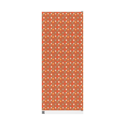 Wrapping Papers Christmas Diamond Stars Orange