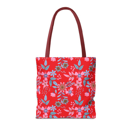 Tote Bag - Floral - Red