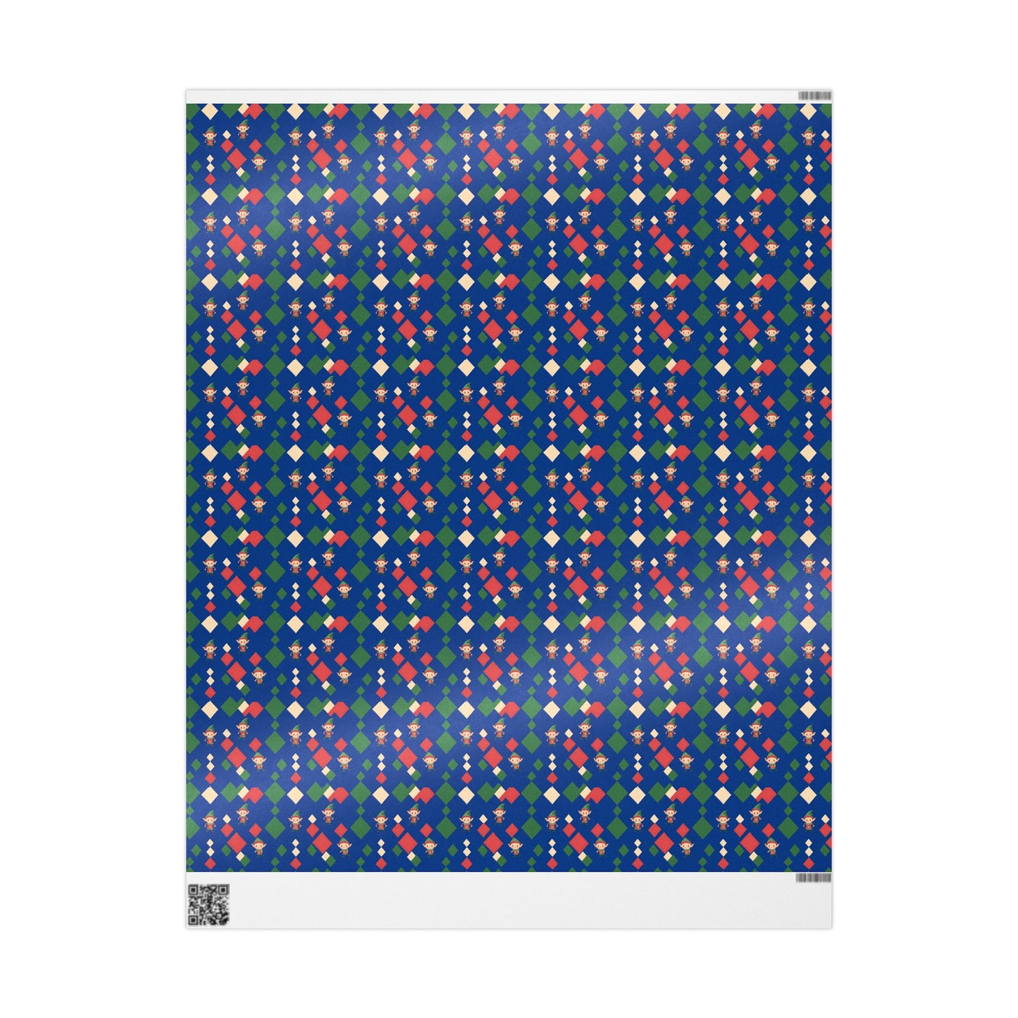 Wrapping Papers Christmas Elves Dance Blue