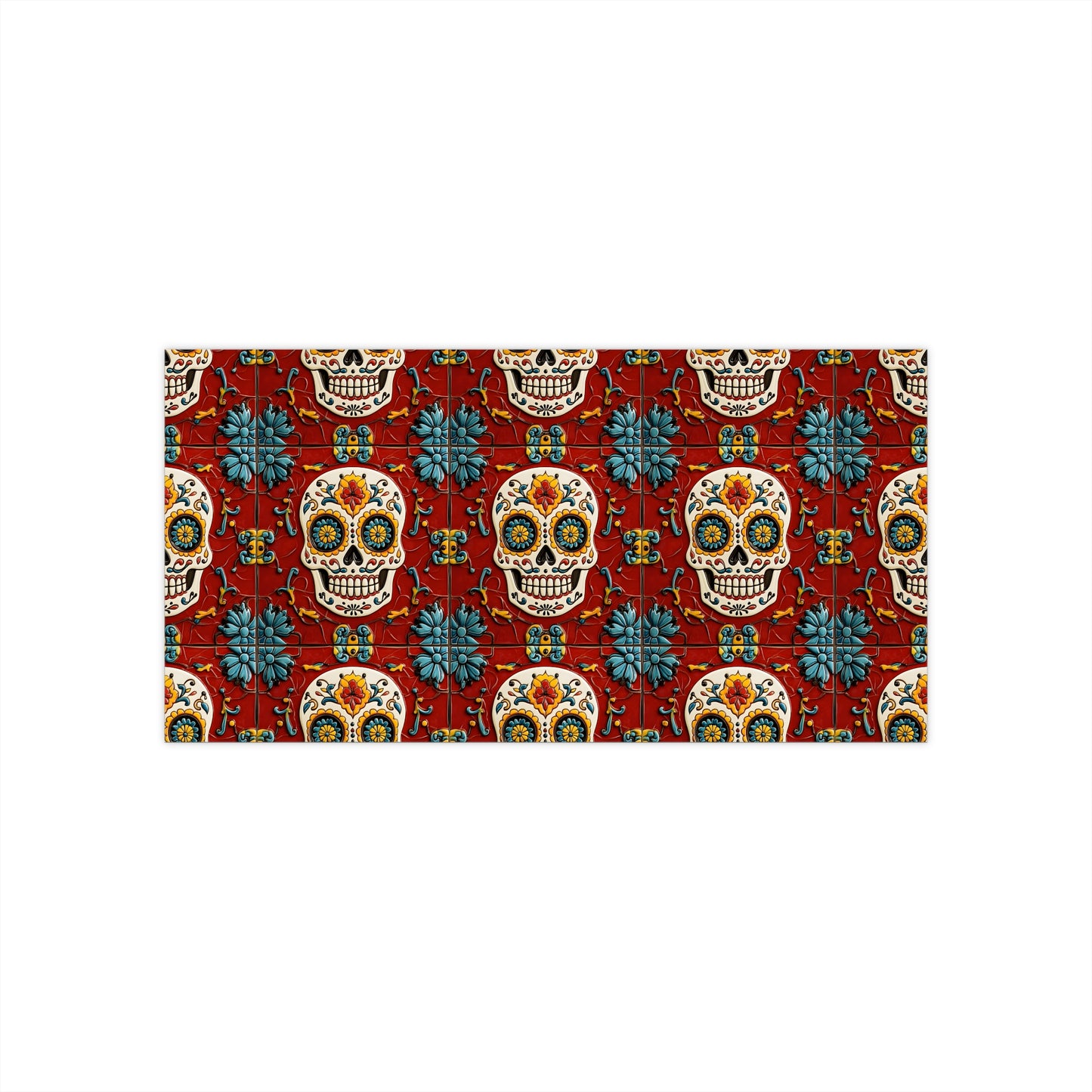 Sugar Skull Bumper Stickers 016 Day of the Dead Dia de Los Muertos, Halloween Decor - Car Decals, Laptop Stickers