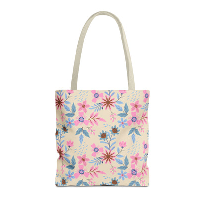 Tote Bag - Floral - Beige