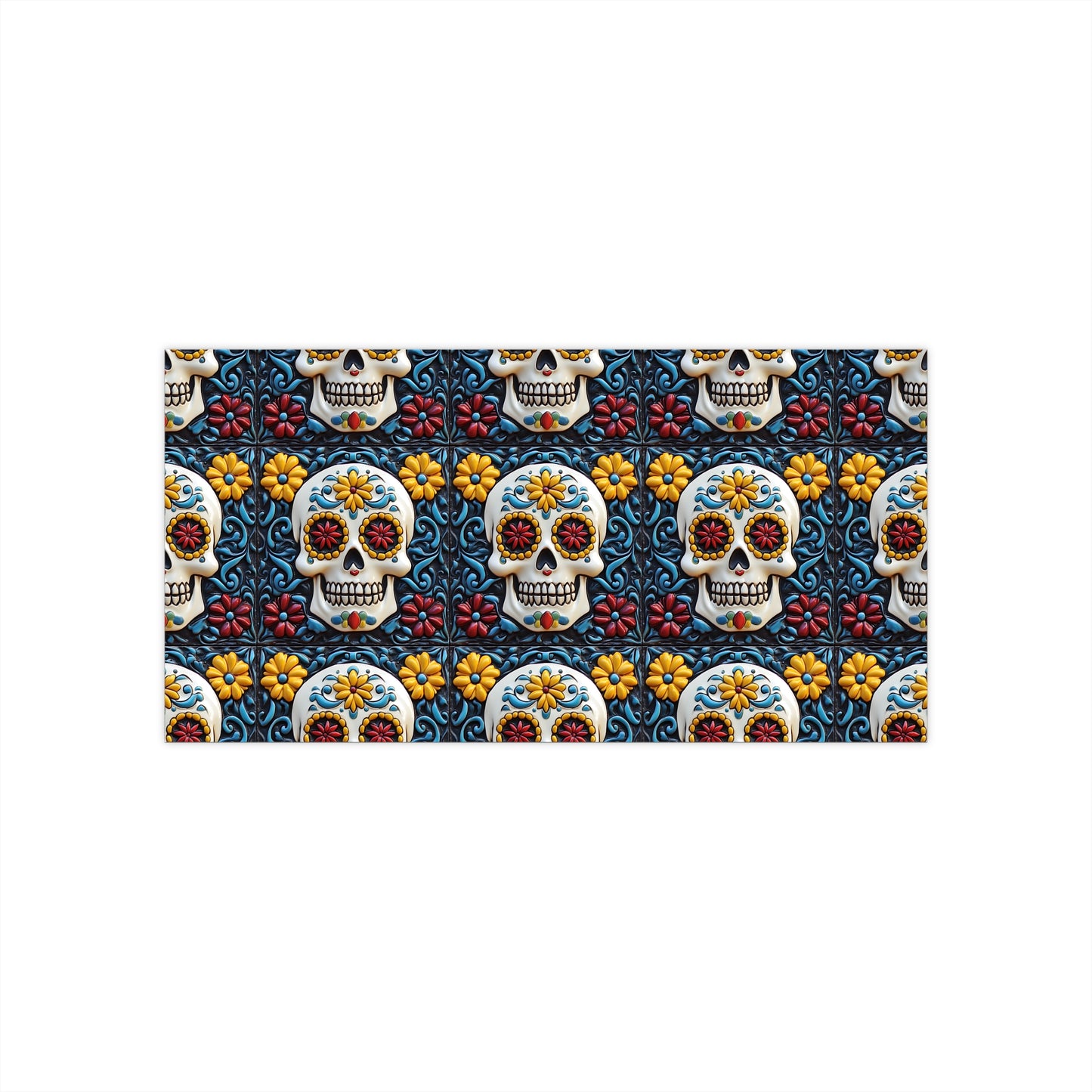 Sugar Skull Bumper Stickers 009, Day of the Dead Dia de Los Muertos, Halloween Decor - Car Decals, Laptop Stickers