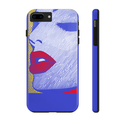 Tough Phone Cases Pop Art Modern Edge 01 Blue