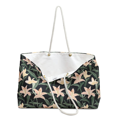 Weekender Bag - Flower Blossum - Black