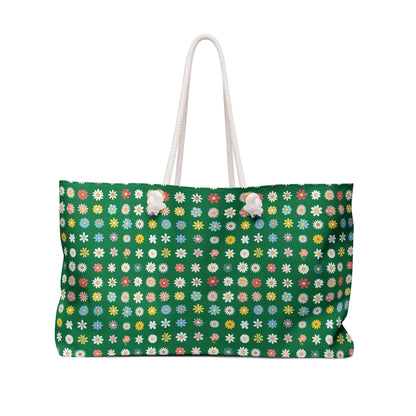 Weekender Bag - Daisys - Green