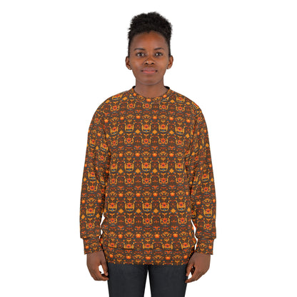 Unisex Sweatshirt Day of the Dead Dia de Los Muertos Sugar Skull Brown