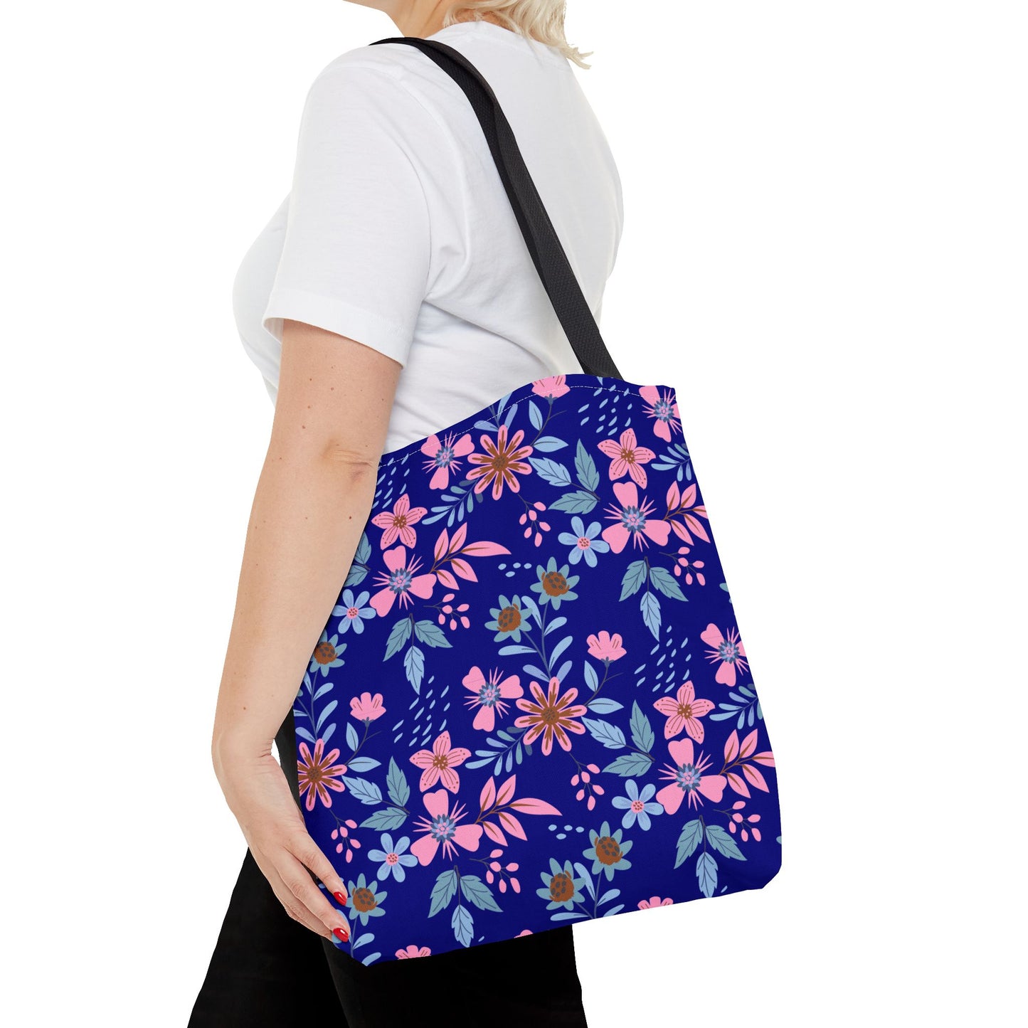 Tote Bag - Floral - Navy