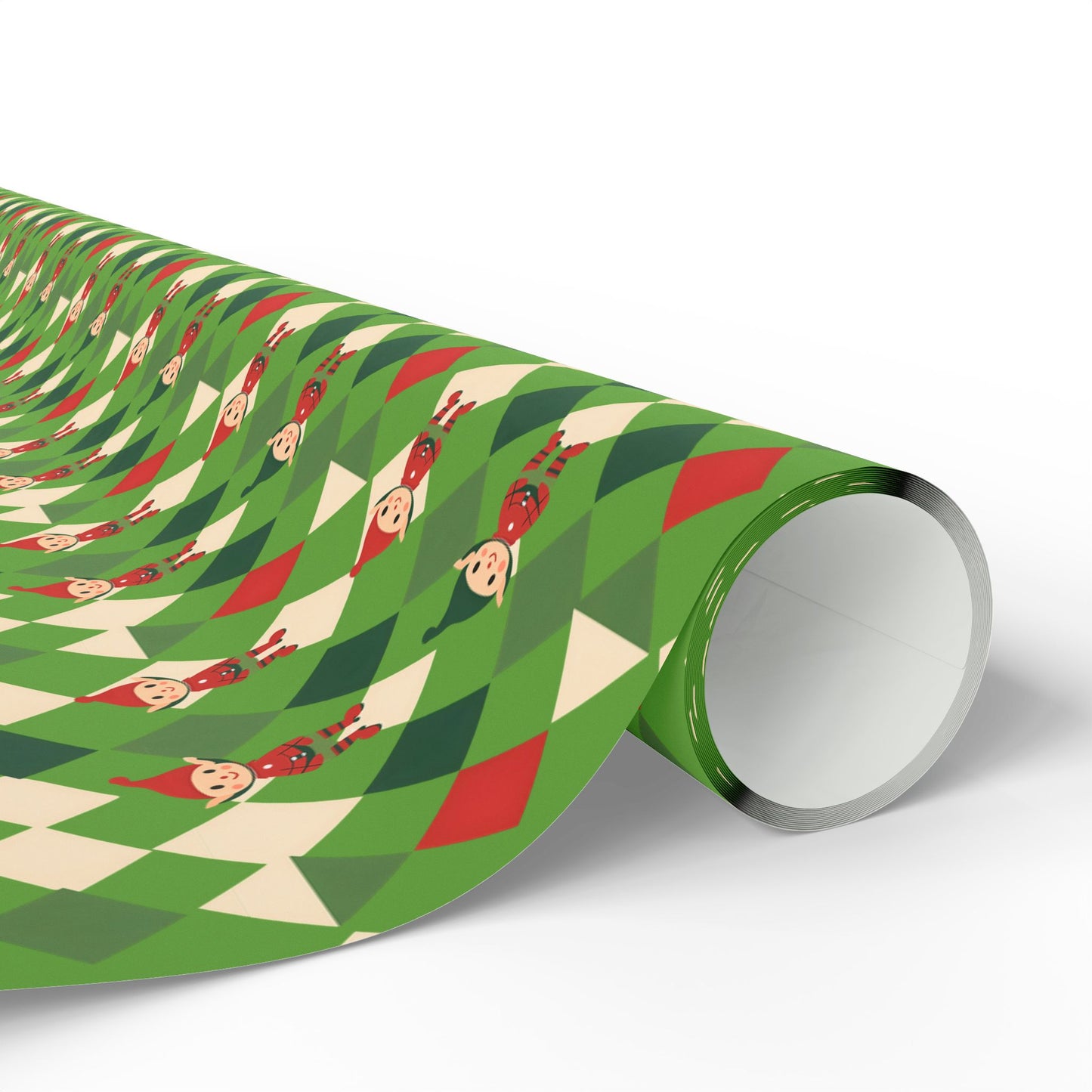 Wrapping Papers Christmas Double Elves Green