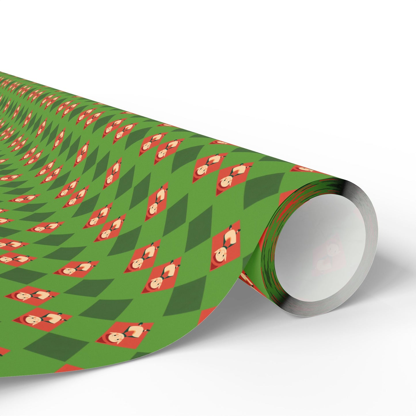 Wrapping Papers Christmas Elves Clog Green