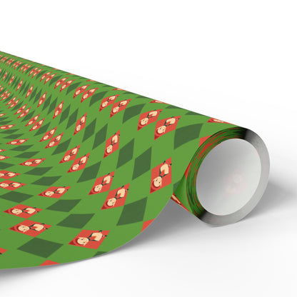 Wrapping Papers Christmas Elves Clog Green