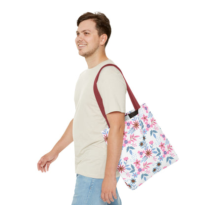 Tote Bag - Floral - White