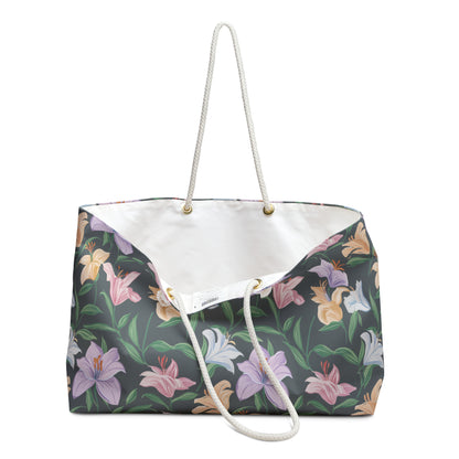 Weekender Bag - Flower  Bouquets - Grey