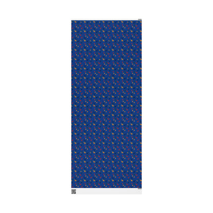 Wrapping Papers Christmas Reindeer Blue