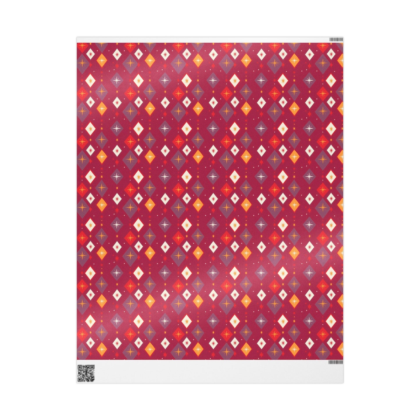 Wrapping Papers Christmas Diamond Stars Red