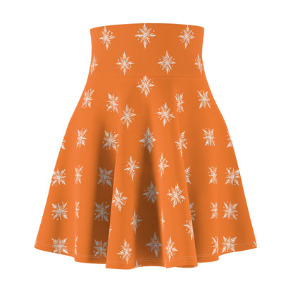 Women's Skater Skirt Geometric Snowflake Crusta