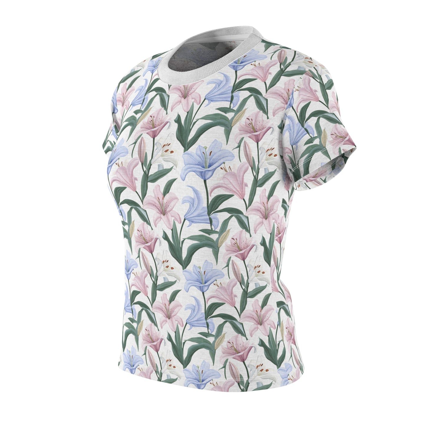 Women's Cut & Sew Tee - Flower Floret Print - White