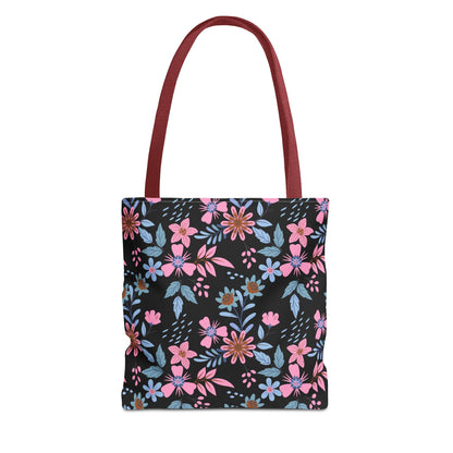 Tote Bag - Floral - Black