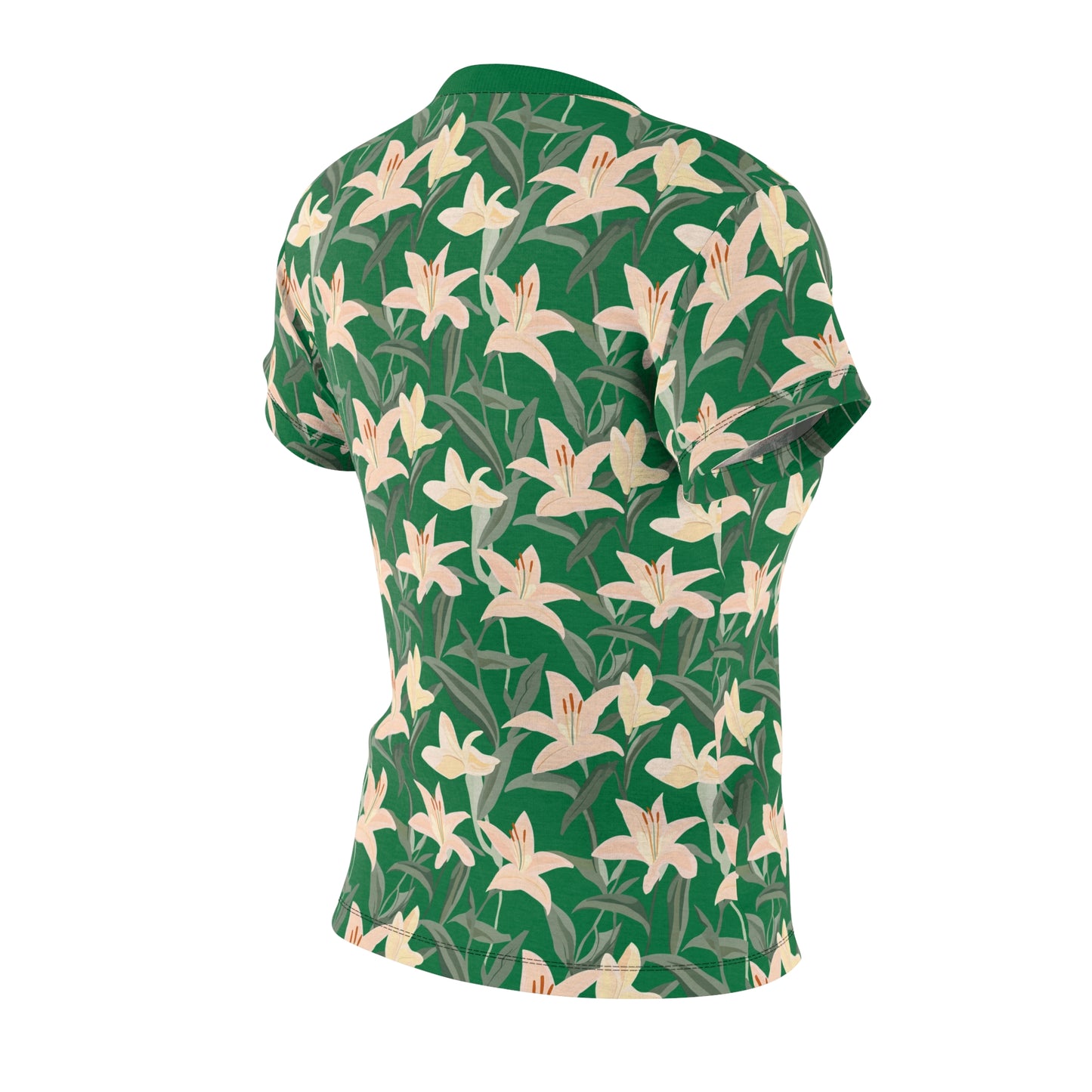 Women's Cut & Sew Tee - Flower Floret Print - Green