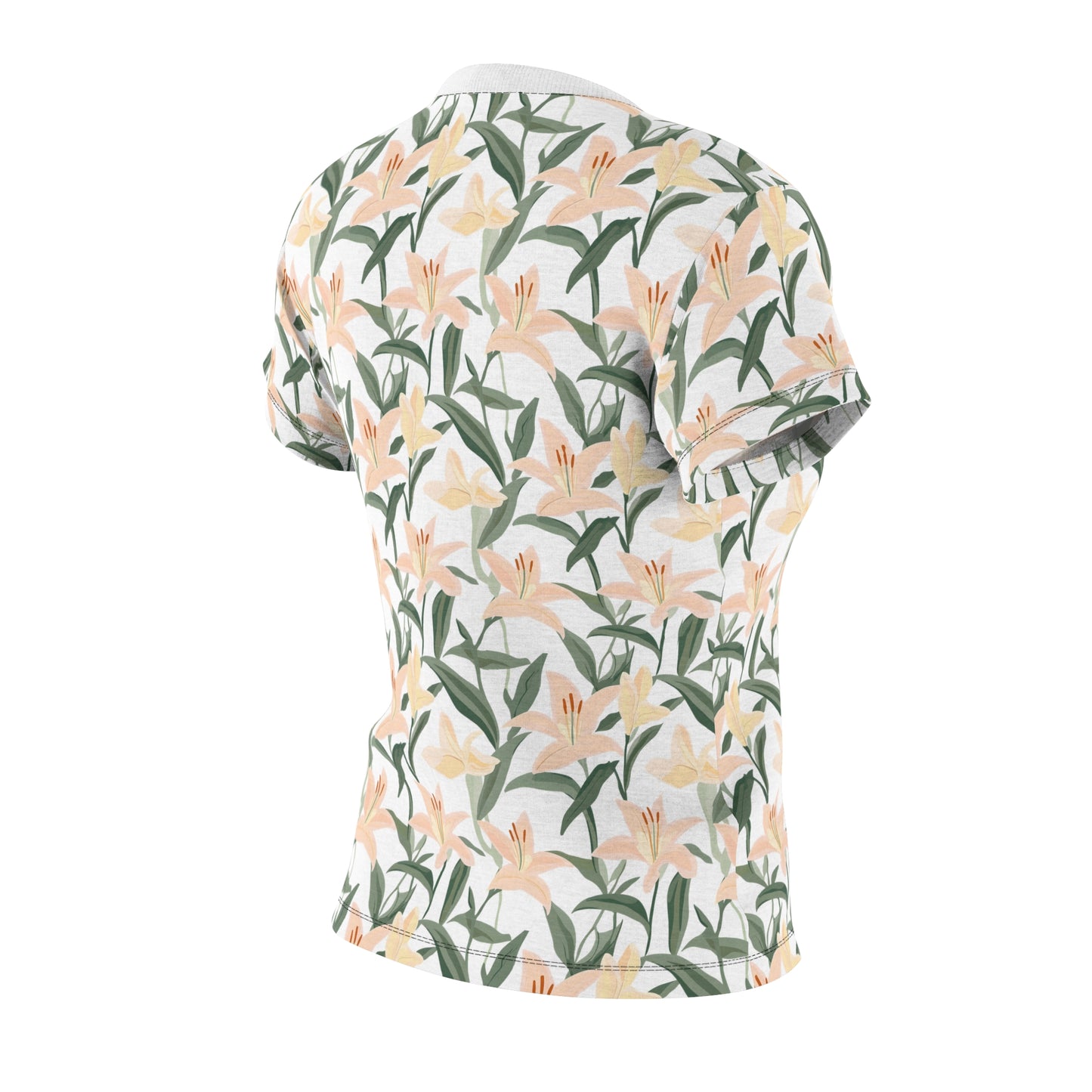 Women's Cut & Sew Tee - Flower Floret Print - White