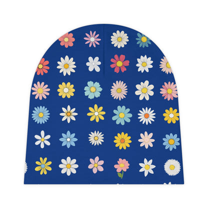 Baby Beanie - Daisys - Blue