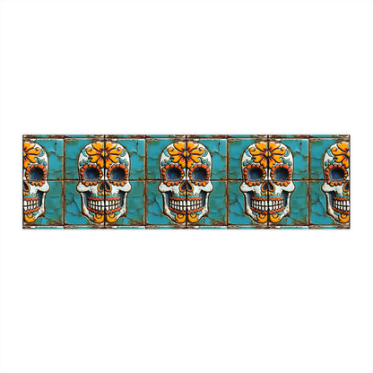 Sugar Skull Bumper Stickers 003, Day of the Dead Dia de Los Muertos, Halloween Decor - Car Decals, Laptop Stickers