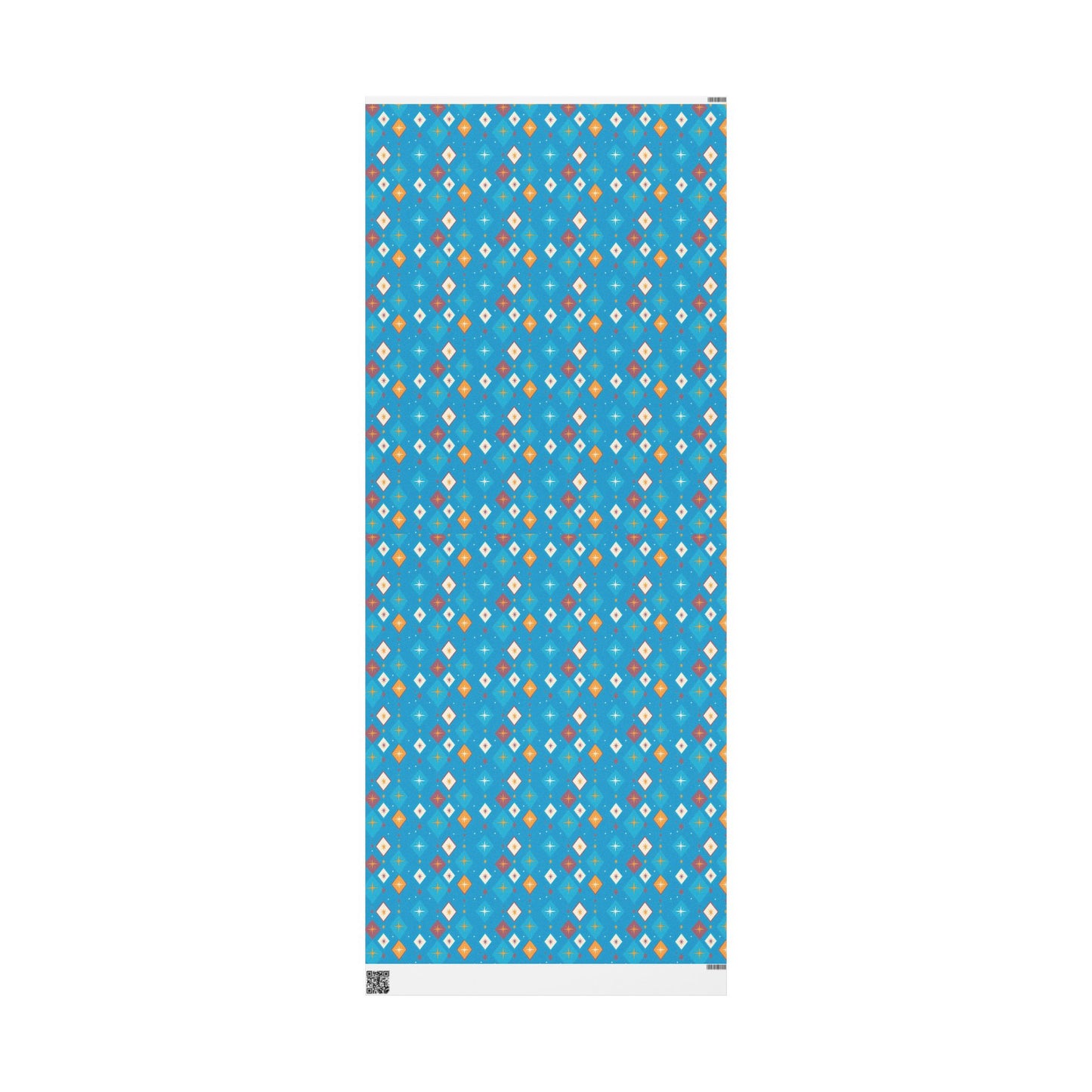 Wrapping Papers Christmas Diamond Stars Turquoise