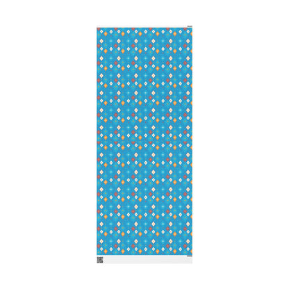 Wrapping Papers Christmas Diamond Stars Turquoise