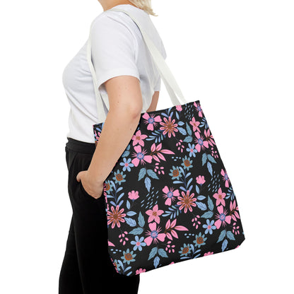 Tote Bag - Floral - Black