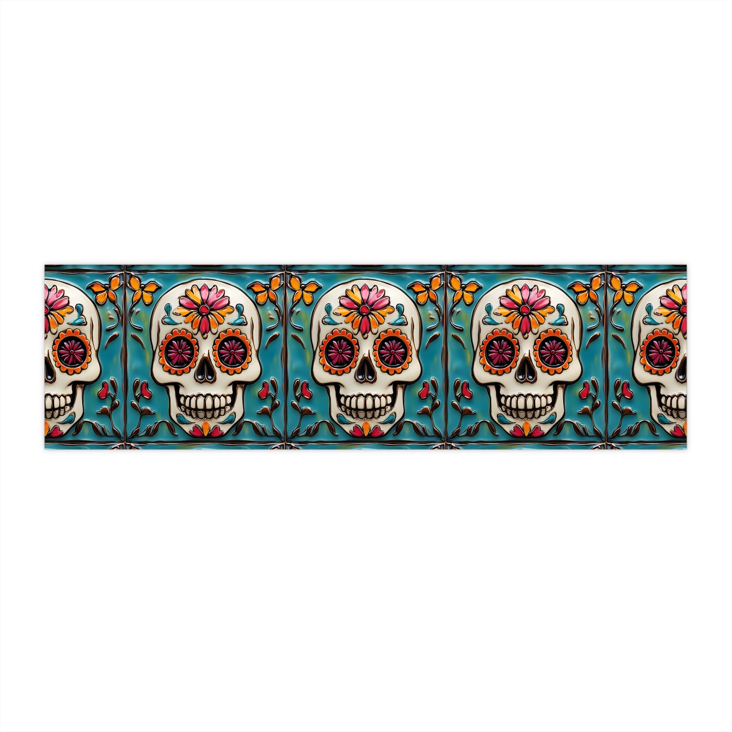 Sugar Skull Bumper Stickers 010, Day of the Dead Dia de Los Muertos, Halloween Decor - Car Decals, Laptop Stickers