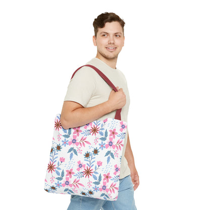 Tote Bag - Floral - White