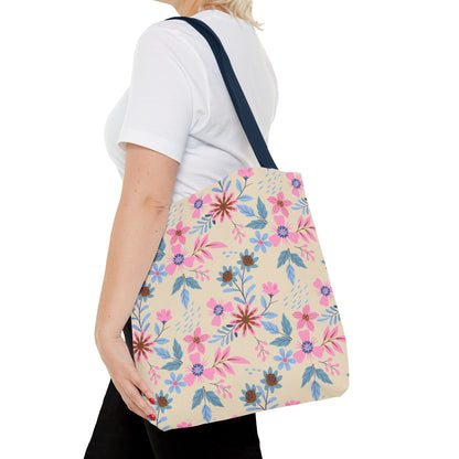 Tote Bag - Floral - Beige