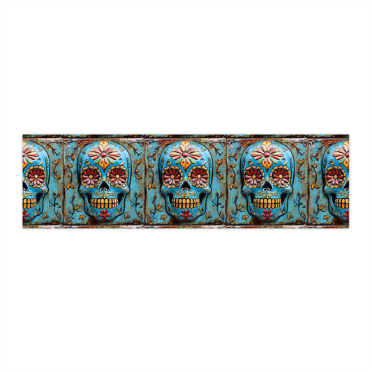 Sugar Skull Bumper Stickers 019 Day of the Dead Dia de Los Muertos, Halloween Decor - Car Decals, Laptop Stickers