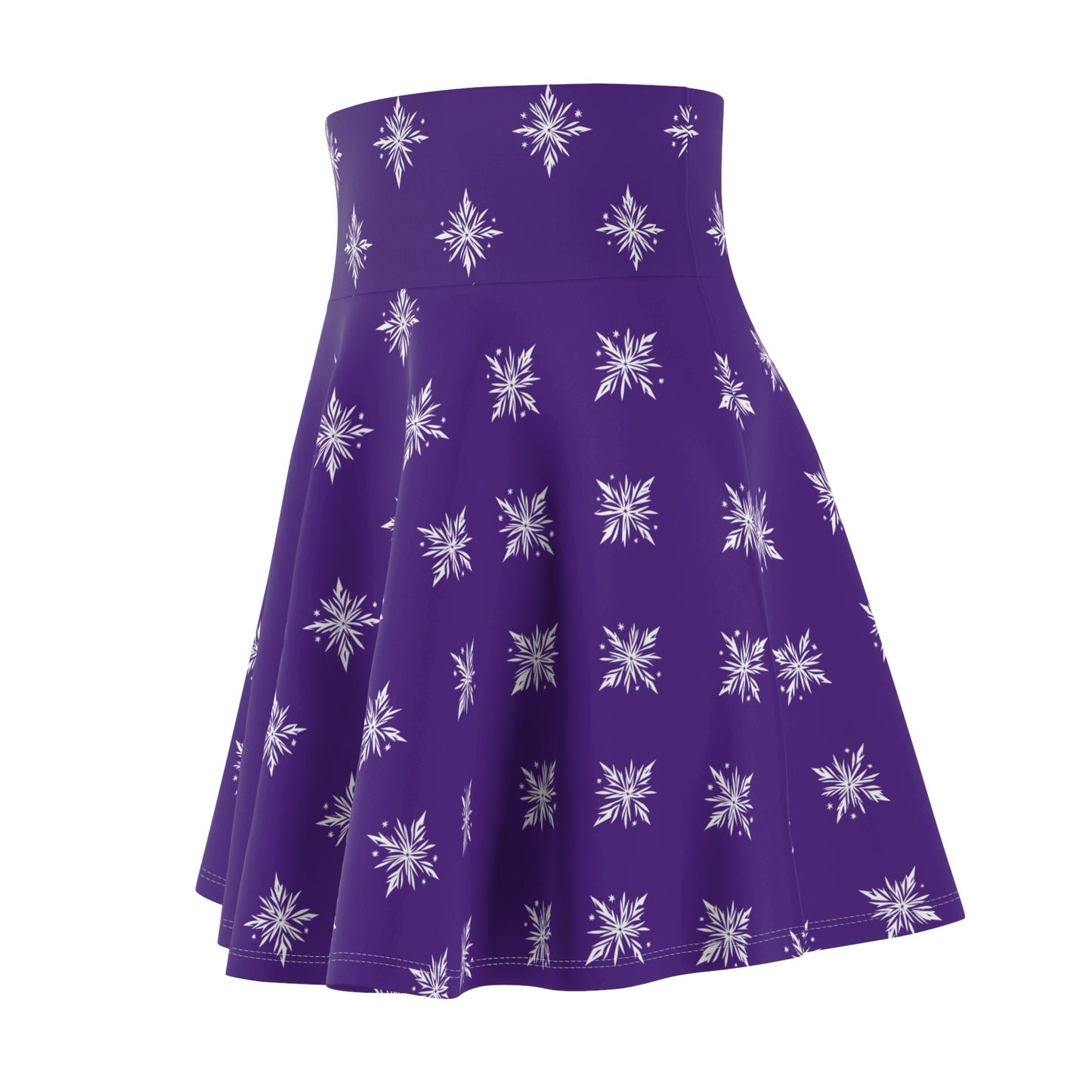 Women's Skater Skirt Geometric Snowflake Purple